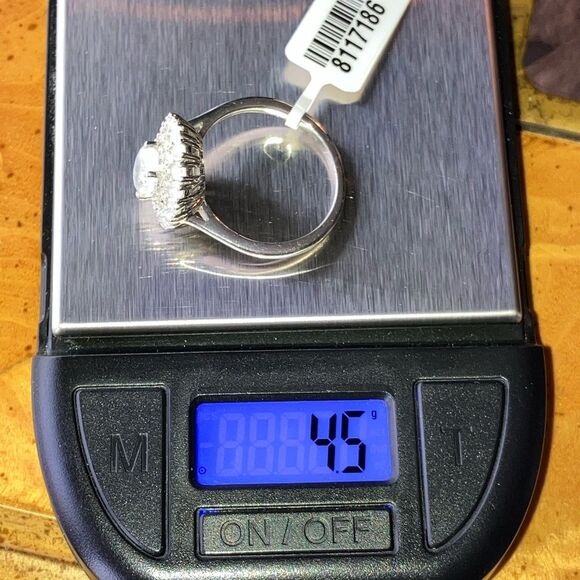 Natural Rainbow Moonstone Sterling Silver Ring Size 9